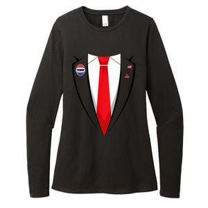 Usa President Trump Suit Halloween 2024 Womens CVC Long Sleeve Shirt