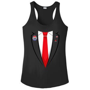 Usa President Trump Suit Halloween 2024 Ladies PosiCharge Competitor Racerback Tank