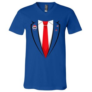 Usa President Trump Suit Halloween 2024 V-Neck T-Shirt