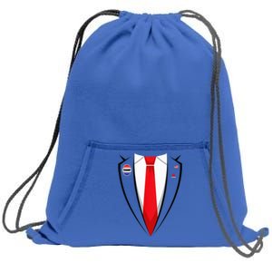 Usa President Trump Suit Halloween 2024 Sweatshirt Cinch Pack Bag