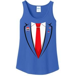 Usa President Trump Suit Halloween 2024 Ladies Essential Tank