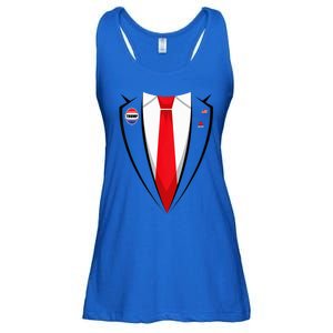 Usa President Trump Suit Halloween 2024 Ladies Essential Flowy Tank