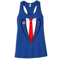 Usa President Trump Suit Halloween 2024 Women's Racerback Tank