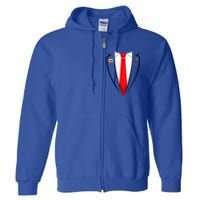 Usa President Trump Suit Halloween 2024 Full Zip Hoodie