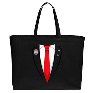 Usa President Trump Suit Halloween 2024 Cotton Canvas Jumbo Tote