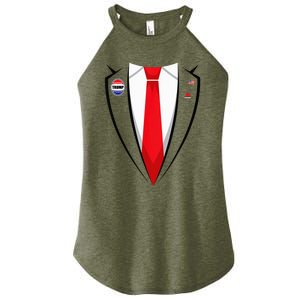 Usa President Trump Suit Halloween 2024 Women's Perfect Tri Rocker Tank