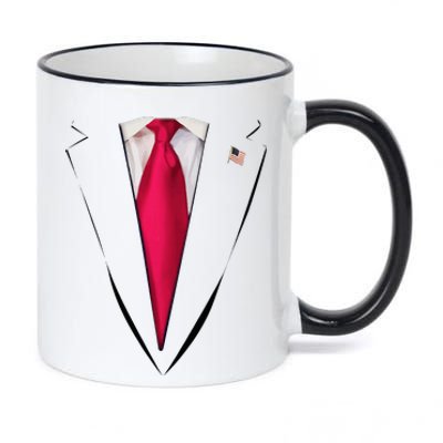 Usa President Trump Suit Easy Halloween Costume 11oz Black Color Changing Mug