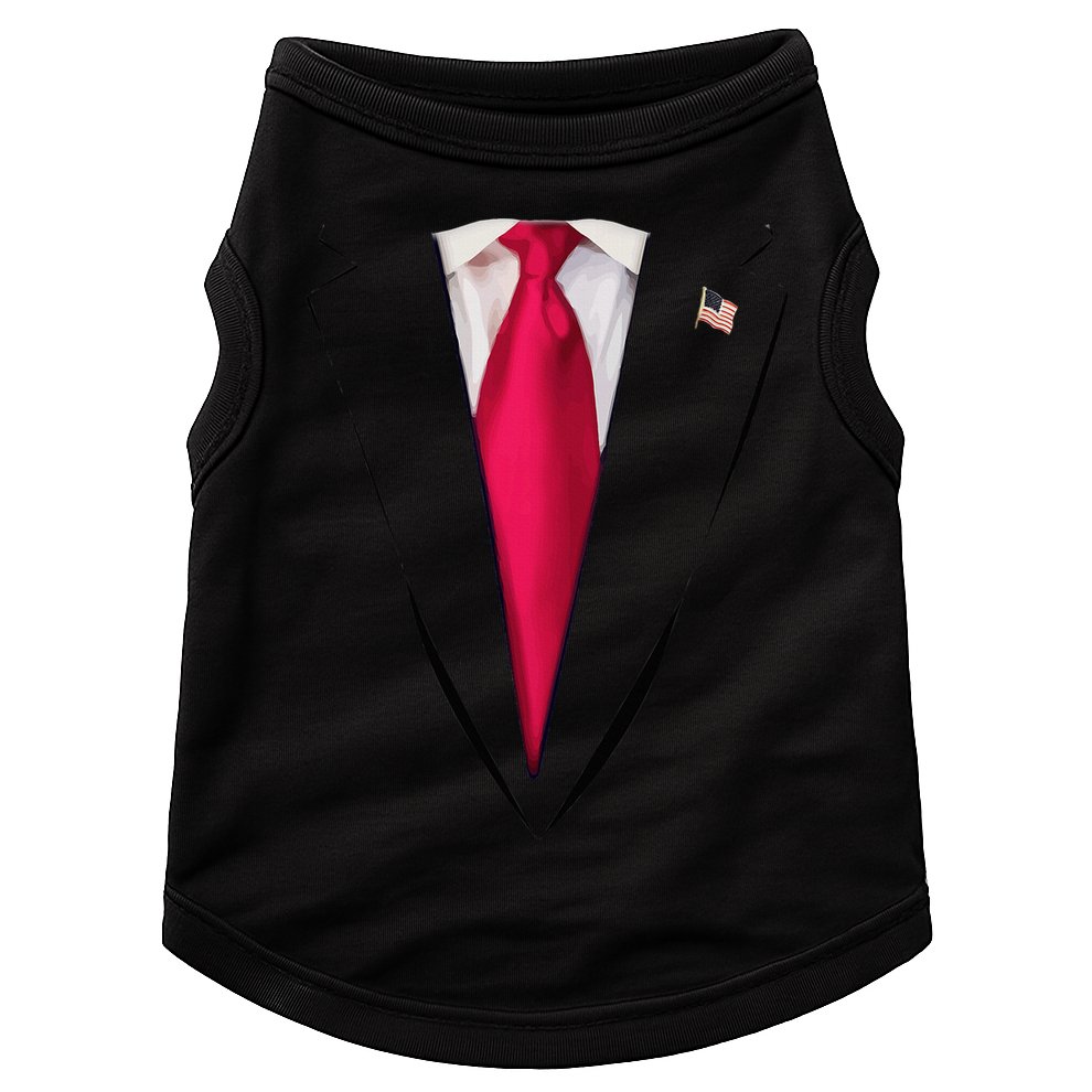 Usa President Trump Suit Easy Halloween Costume Doggie Tank