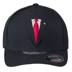 Usa President Trump Suit Easy Halloween Costume Flexfit Unipanel Trucker Cap