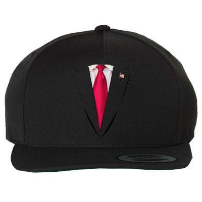 Usa President Trump Suit Easy Halloween Costume Wool Snapback Cap