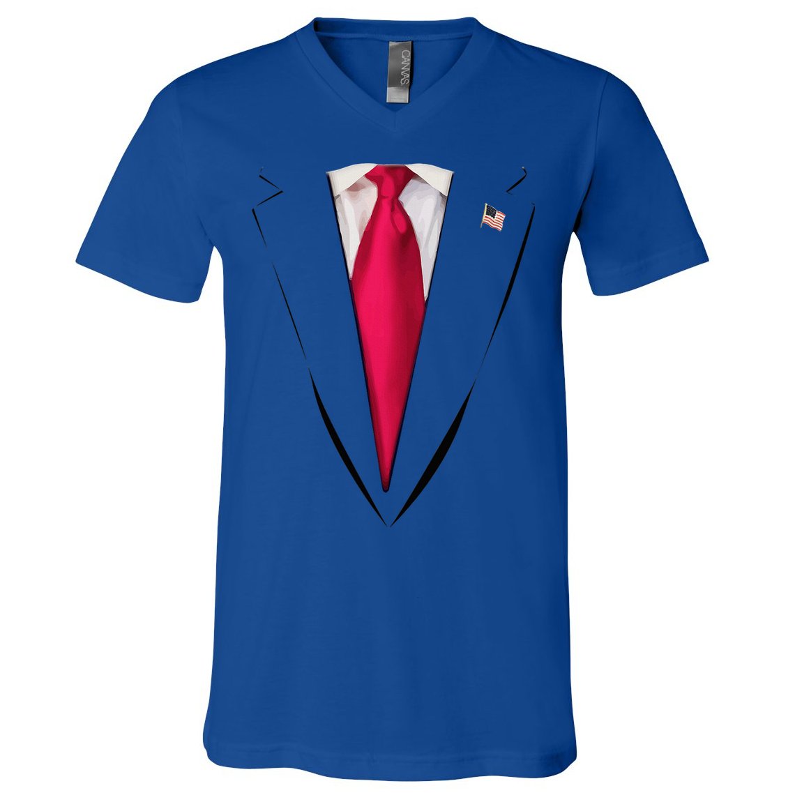 Usa President Trump Suit Easy Halloween Costume V-Neck T-Shirt