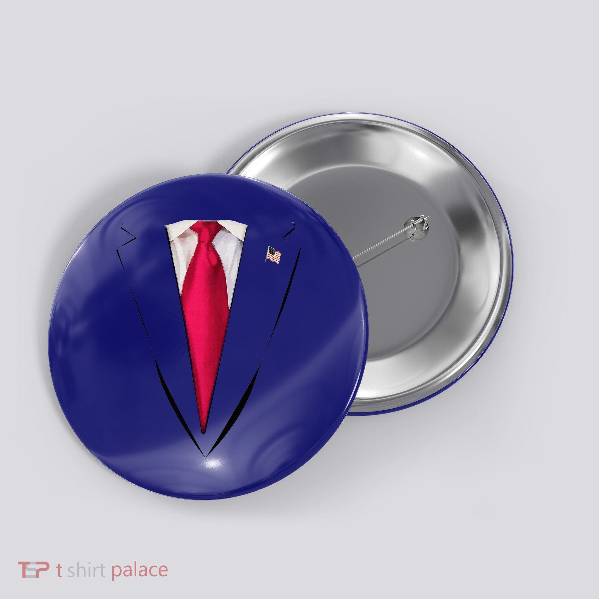 Usa President Trump Suit Easy Halloween Costume Button
