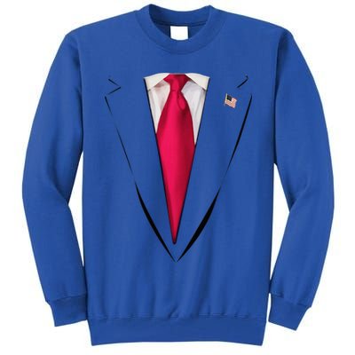 Usa President Trump Suit Easy Halloween Costume Tall Sweatshirt