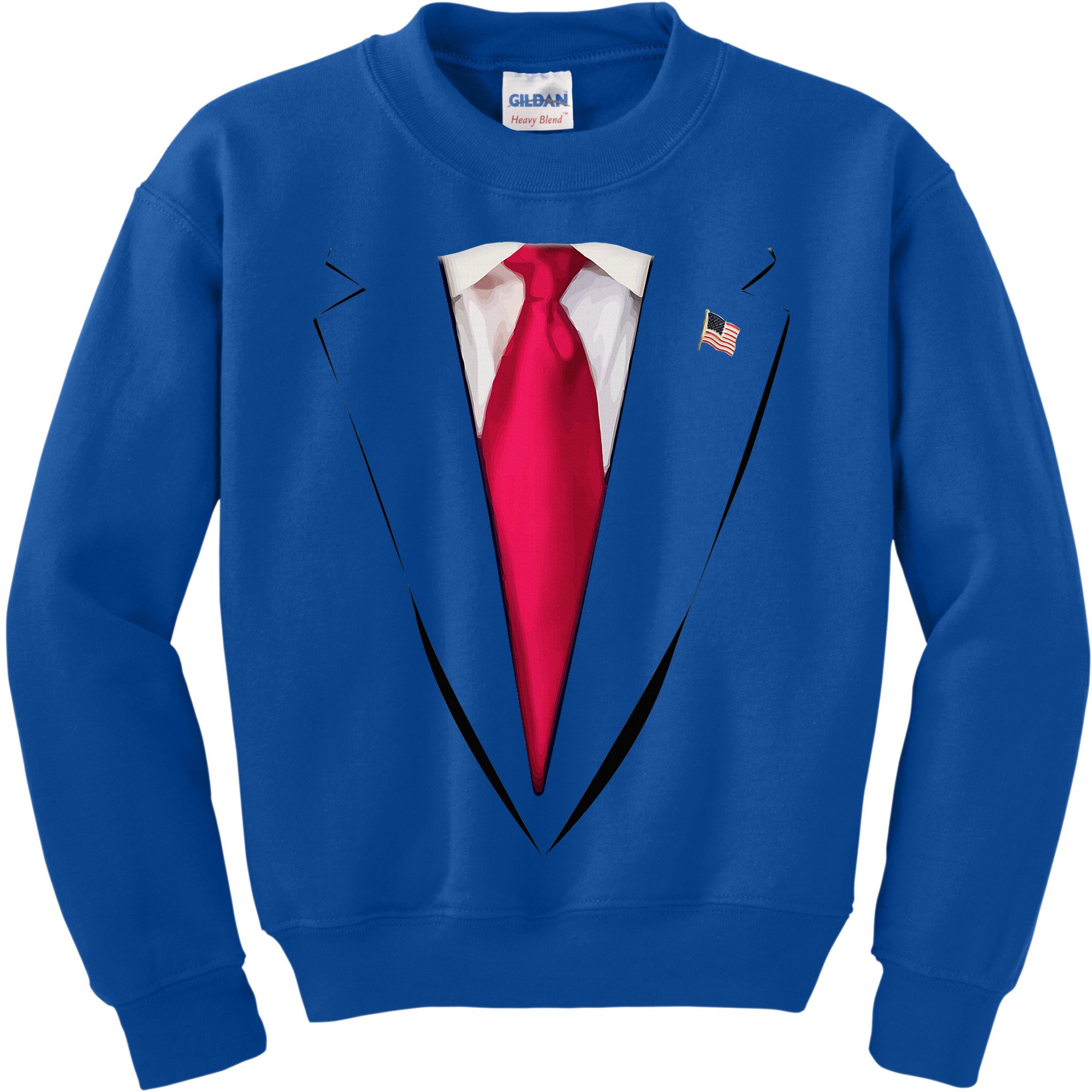 Usa President Trump Suit Easy Halloween Costume Kids Sweatshirt