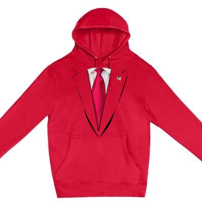 Usa President Trump Suit Easy Halloween Costume Premium Pullover Hoodie