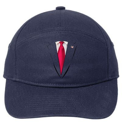 Usa President Trump Suit Easy Halloween Costume 7-Panel Snapback Hat