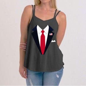 Usa President Trump Suit Easy Halloween Costume Women's Strappy Tank