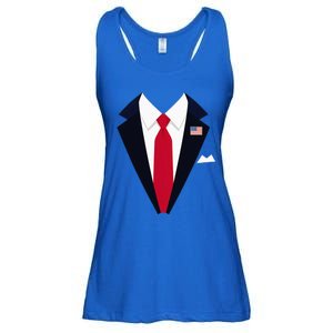 Usa President Trump Suit Easy Halloween Costume Ladies Essential Flowy Tank