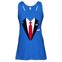 Usa President Trump Suit Easy Halloween Costume Ladies Essential Flowy Tank