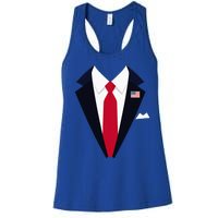 Usa President Trump Suit Easy Halloween Costume Women's Racerback Tank