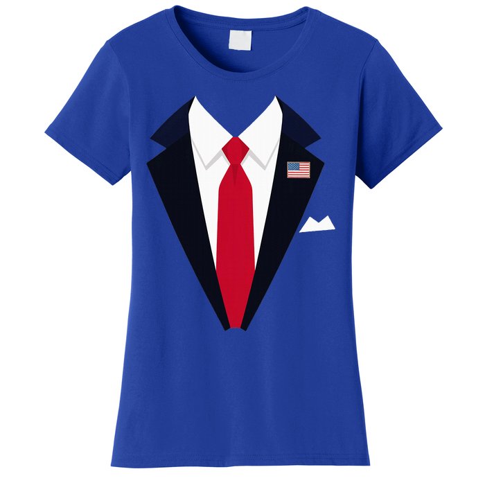 Usa President Trump Suit Easy Halloween Costume Women's T-Shirt