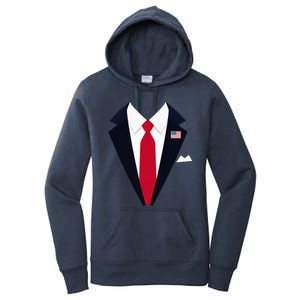 Usa President Trump Suit Easy Halloween Costume Women's Pullover Hoodie