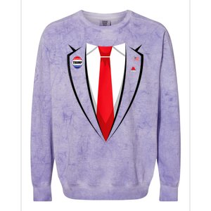 Usa President Trump Suit Halloween 2024 Colorblast Crewneck Sweatshirt