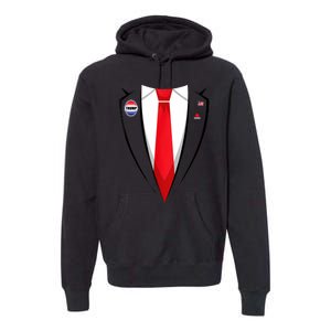 Usa President Trump Suit Halloween 2024 Premium Hoodie