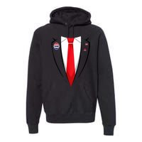 Usa President Trump Suit Halloween 2024 Premium Hoodie