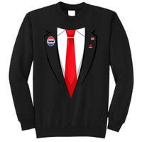 Usa President Trump Suit Halloween 2024 Tall Sweatshirt