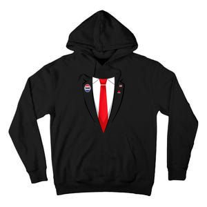 Usa President Trump Suit Halloween 2024 Tall Hoodie