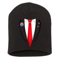 Usa President Trump Suit Halloween 2024 Short Acrylic Beanie