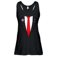 Usa President Trump Suit Halloween 2024 Ladies Essential Flowy Tank