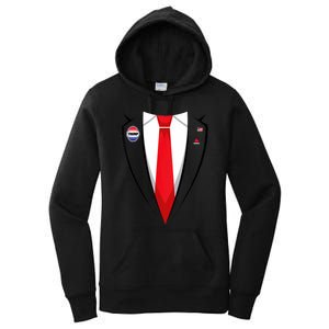 Usa President Trump Suit Halloween 2024 Women's Pullover Hoodie