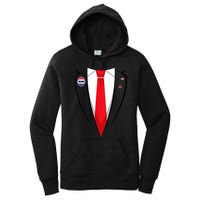 Usa President Trump Suit Halloween 2024 Women's Pullover Hoodie