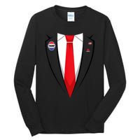 Usa President Trump Suit Halloween 2024 Tall Long Sleeve T-Shirt