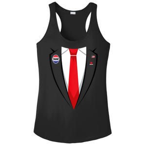 Usa President Trump Suit Halloween 2024 Ladies PosiCharge Competitor Racerback Tank