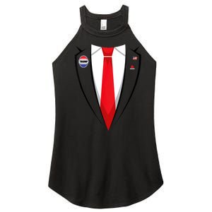 Usa President Trump Suit Halloween 2024 Women's Perfect Tri Rocker Tank