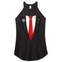 Usa President Trump Suit Halloween 2024 Women's Perfect Tri Rocker Tank