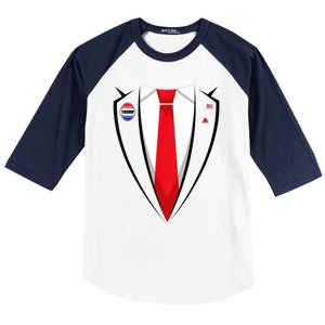 Usa President Trump Suit Halloween 2024 Baseball Sleeve Shirt