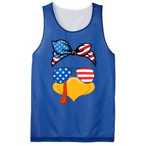 Usa Patriotic Turkey Face Thanksgiving Matching Girls Gift Mesh Reversible Basketball Jersey Tank