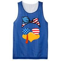 Usa Patriotic Turkey Face Thanksgiving Matching Girls Gift Mesh Reversible Basketball Jersey Tank