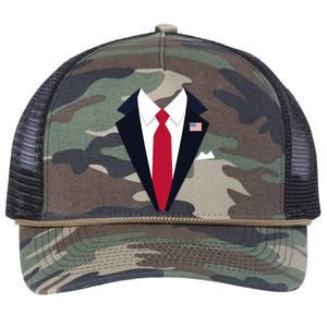 Usa President Trump Suit Easy Halloween Costume Long Sleeve Retro Rope Trucker Hat Cap