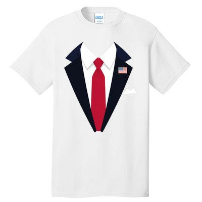 Usa President Trump Suit Easy Halloween Costume Long Sleeve Tall T-Shirt