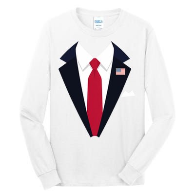 Usa President Trump Suit Easy Halloween Costume Long Sleeve Tall Long Sleeve T-Shirt