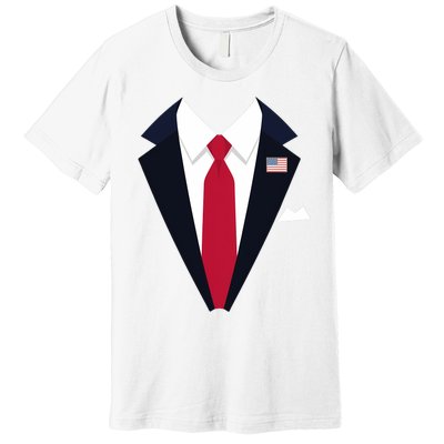 Usa President Trump Suit Easy Halloween Costume Long Sleeve Premium T-Shirt