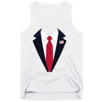 Usa President Trump Suit Easy Halloween Costume Long Sleeve Tank Top