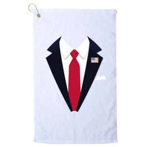 Usa President Trump Suit Easy Halloween Costume Long Sleeve Platinum Collection Golf Towel