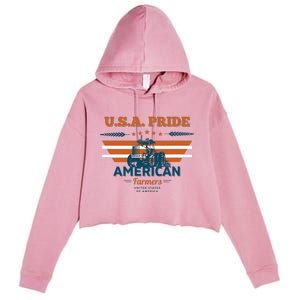 Usa Pride The American Farmers Support Farming Crop Fleece Hoodie