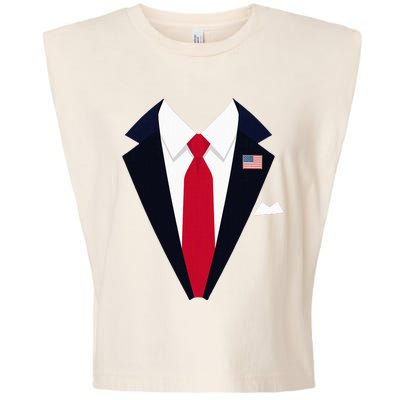 Usa President Trump Suit Easy Halloween Costume Garment-Dyed Women's Muscle Tee